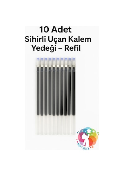Sihirli Uçan Kalem İçi 10'lu Yaz-sil Refill Uç Oluklu Yazı Kitabı Yedek Mürekkep