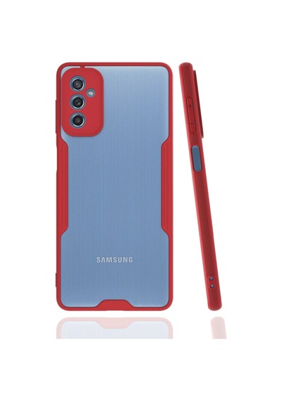 Newface - 762 - Samsung Galaxy M52 5g Kılıf Platin Silikon - Csmo-tex - - Kırmızı