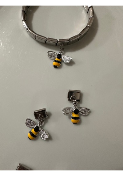 Işıltılı Arı Sallantılı İtalyan Charmı Sadece Charm Gönderilir Sarı