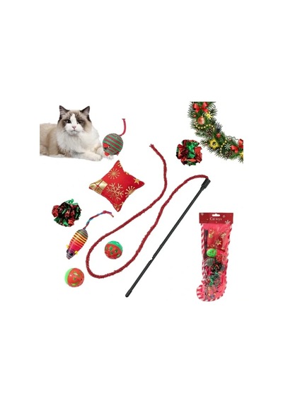 Yılbaşı Konseptli Kedi Oyuncak Seti