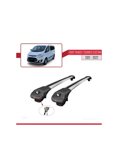 Ford Transit Tourneo - Custom 2012-2023 Arası İle Uyumlu Ace-1 Ara Atkı Tavan Barı Gri