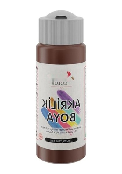 Kahverengi Akrilik Boya, 60 Ml 0,15 L