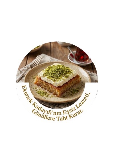 Ekmek Kadayıfı Temalı Tatlıcılar Pastaneler Restoranlar İçin Ahşap Duvar Kapı Dekoratif Süs Tablo