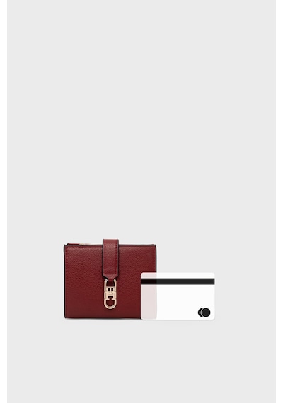 Tommy Hilfiger Logolu Çıtçıtlı Ve Fermuarlı Cüzdan Kadın Cüzdan Aw0aw18934 Xlı Kırmızı Kirmizi