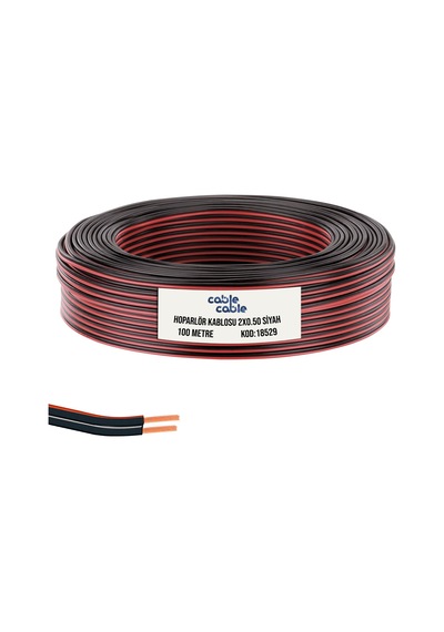 Hoparlör Kablosu Kordon 2x0 50 Siyah 100mt Cablecable