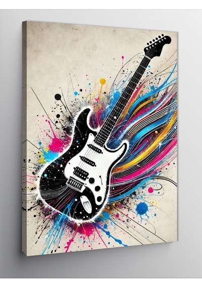 Kanvas Tablo Elektrik Gitarın Coşkusu 70cmx100cm