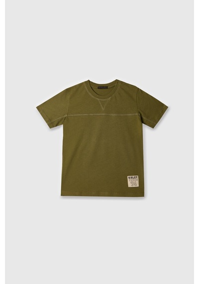 Sisley Erkek Çocuk Koyu Yeşil Tshirt Yeşil
