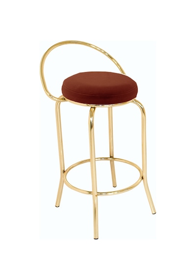 Bar Taburesi Arkalıklı Gold - Kahve Çok Renkli
