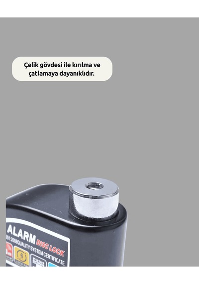 Disk Kilidi Çift Modlu 110db Alarmlı Suya Dayanıklı