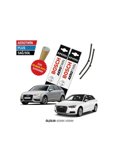 Audi A3 2013 Model Silecek Takımı Ön Bosch Aerotwin Plus