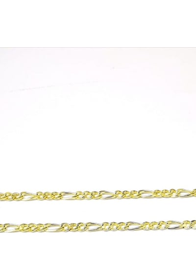 Omar Silver Unisex Extra Ince Figaro 1,9 Mm Gold Altın Kaplama 92