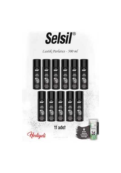 11 Adet Selsil Lastik Parlatıcı 500 Ml, Rosıe