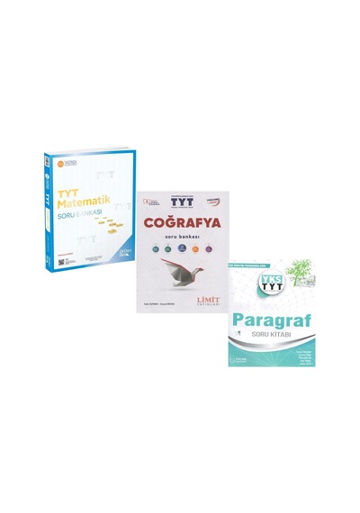 Tyt Limit Coğrafya Üç Dört Beş Matematik Palme Paragraf Soru Bankası 3 Kitap Set