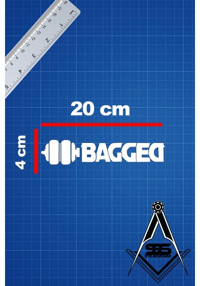 Bagged 20x4 Jdm Yazı Araba-motosiklet Cam Etiket Sticker Beyaz Renk Beyaz