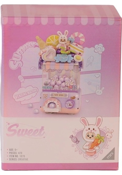 Lz1679 Sevimli Gashapon Makineleri Mor Block Oyuncak 428 Prç