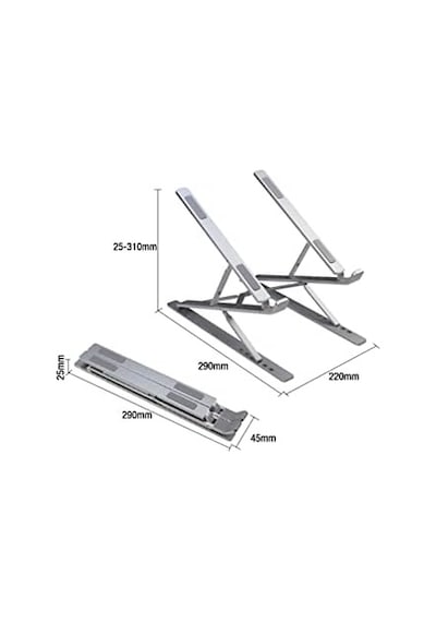 Çift Katlı Ayarlanabilir Laptop Stand Katlanabilir Alüminyum Tablet Notebook Stand Dizüstü Bilgisayar Standı