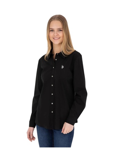 U.S. Polo Assn. Kadın Uzun Kollu Basic Gömlek 1840369 Siyah