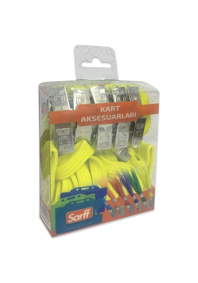Sarff Metal Klipsli Sarı Askı İpi 10'lu