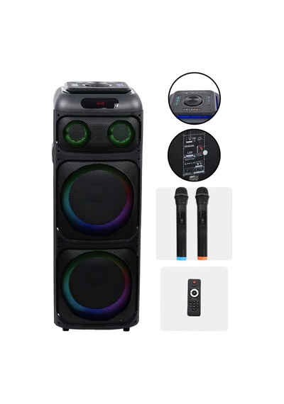 Midex Mxr-2000 Mikrofonlu Portatif Taşınabilir Ses Sistemi Hoparlör 2000w Radyo Bluetooth