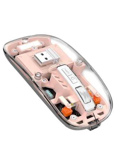 Kablosuz Mouse Type-c Şarjlı 2.4ghz Bağlantı Ultra Sessiz Tıklama - Rgb Şeffaf Mouse Diğer