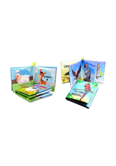 2 Kitap Tox Ingilizce Çiftlik Hayvanları ve Uçan Hayvanlar Kumaş