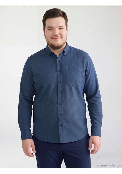 Lcwaıkıkı Classic Lacivert Regular Fit Desenli Erkek Gömlek