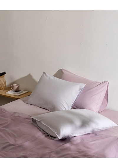 Madame Coco Marion %100 Pamuk 2'li Yastık Kılıfı - Gri/beyaz 8684427287545 Çok Renkli
