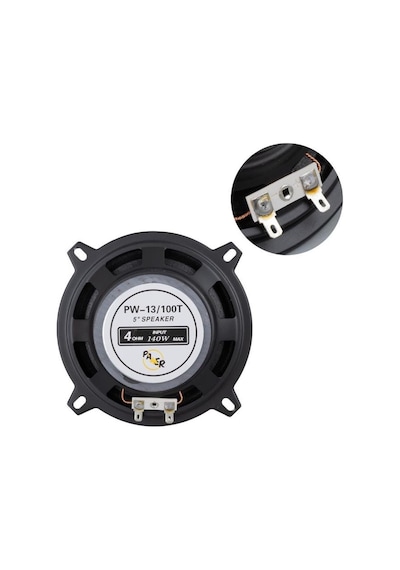 13 Cm Araç Hoparlörü 5 İnç 2 Yollu 120w Maksimum Güç 40w Rms Oto Hoparlörü Pw-13t