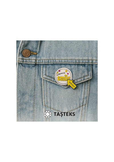Yumuşak Silikon Ütülenebilen Veya Sticker Olarak Kullanılabilen Smile Patch Modeli