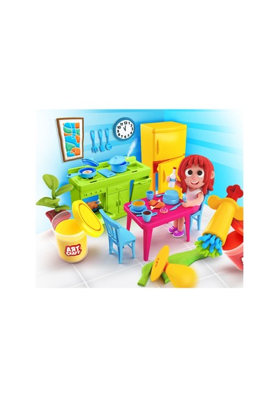 Art Craft Mutfak Oyun Hamuru Seti 5 Renkli Eğitici Oyuncak 3+ Yaş Çok Renkli