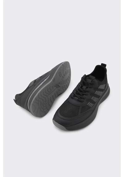 Derinet Comfort Taban Erkek Sneaker Siyah Gri Siyah Gri