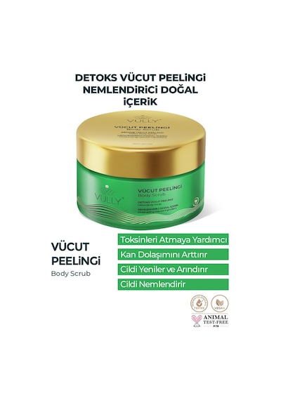 Vully  Etkili Nemlendirici Doğal İçerikli Lavanta Vanilya Vücut Peelingi 250 ML