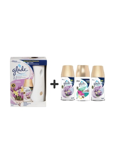 Glade Otomatik Sprey Sistem Lavanta Ferahlığı + Tropikal Floral 4 x 269 ML