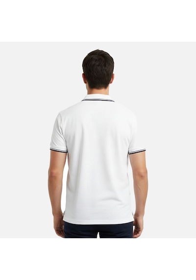 Beyaz Fila Erkek Günlük Polo T-shirt Biella Tipped Fam1102.10001 beyaz