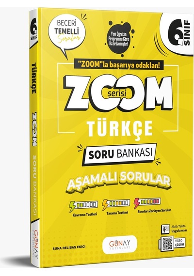 Günay 6. Sınıf Zoom Serisi Türkçe Soru Bankası 2025-2026