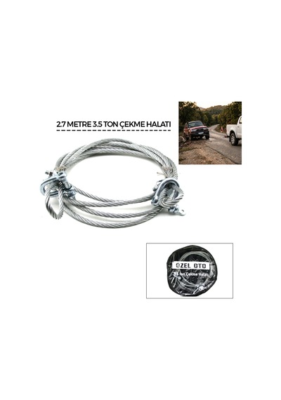 Northcity Oto Çekme Halatı Çelik 3.5 Ton 2.7 M