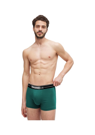 Yohannes Club, Erkek Özel Seperatörlü Pamuklu Boxer, Renk Seçenekli, 3'lü Paket, Bordo,yeşil,mavi Çok Renkli