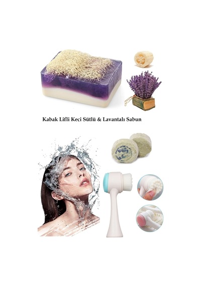 3lü Yaşlanma Karşıtı Bakım Peeling Keçi Sütlü&sabun Lanta Leke,kararma Ruşur Taşı Yüz Fırçası