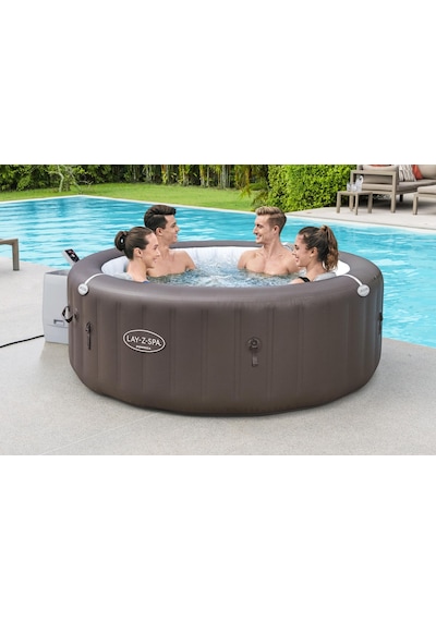 Lay-z-spa Dominica Smart Hydrojet 6001s Enerji Tasarruflu Şişme Spa Havuzu, Mobil Uygulama Kontrollü, 4-6 Kişilik Gri