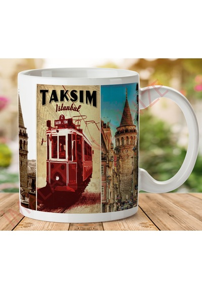 Istanbul Temalı Baskılı Seramik Kupa Bardak