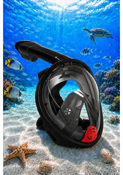 Fullface Maske Dalış Maskesi Tam Yüz Maske Fullface Şnorkel Maske (485803385)