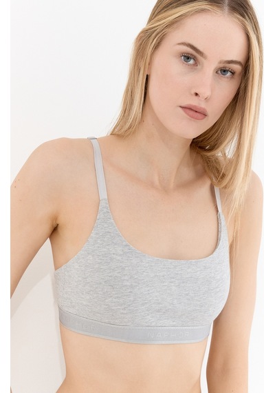 Naphor Touch Gri Askı Detaylı Bralet Sütyen