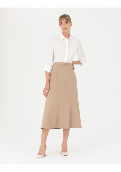 Pierre Cardin Kadın Bej Etek Dokuma 50273765-vr011 Bej