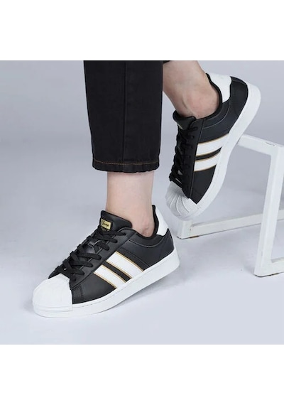 Jump 28787 Bağcıklı Dikişli Unisex Sneaker Günlük Spor Ayakkabı Siyah Siyah