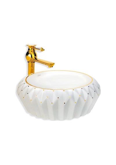 Eva Banyo Lena E-8138 Tezgah Üstü Porselen Lavabo