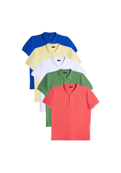 Tudors Erkek 5'li Paket Saks Mavi-ç.yeşili-nar Çiçeği-sarı-beyaz Slim Fit Pamuklu Düz Pike Polo Yaka Tişört-33006 Multi Çok Renkli Tudors Erkek 5'li Paket Saks Mavi-ç.yeşili-nar Çiçeği-sarı-beyaz Slim Fit Pamuklu Düz Pike Polo Yaka Tişört-33006 Multi Çok Renkli