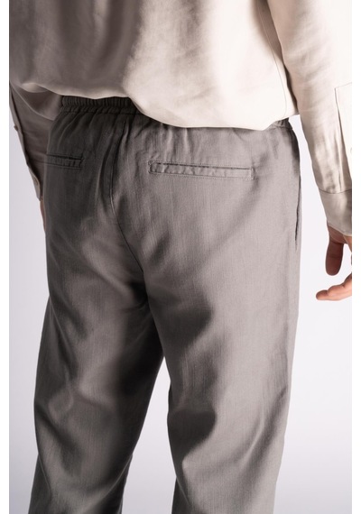 Slim Fit Jogger Bel Pantolon Haki Haki