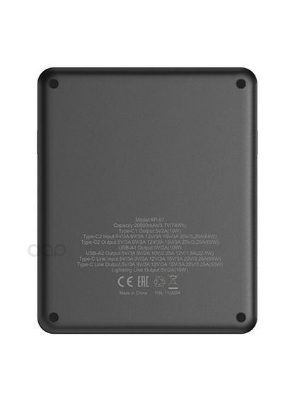 65w Kendinden Kablolu Turbo Hızlı Şarj Power Bank Macbook & Notebook Şarj Eder 65 Watt 20,000 Mah