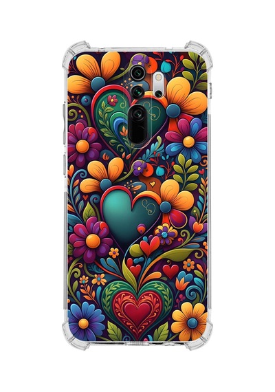 Printify Redmi Note 8 Pro İle Uyumlu Düşlerin Dansı Serisi Çiçeklerin Dansı Tasarımlı Uv Baskılı Köşe Korumalı Antişok Kılıf Şeffaf