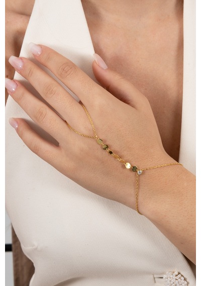 925 Ayar Gümüş Şahmeran Altın Yaldızlı Zirkon Taşlı Pullu Şahmeran Barcode Beyaz - Rose Gold